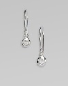 From the Silver Rain Collection. Rose cut diamonds are bezel set in sterling silver for extraordinary sparkle.Diamonds, .12 tcw Sterling silver Drop, about ¾ Ear wire Imported