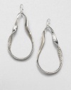 From the Miss Havisham Bel Air Collection. A twisted teardrop design with sparkling Swarovski crystal accents. Rhodium-platingSwarovski crystalsDrop, about 3.25Hook backImported