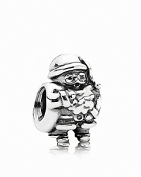 Channel holiday spirit year-round with this sterling silver Santa charm from PANDORA. Channel holiday spirit year-round with this sterling silver Santa charm from PANDORA.