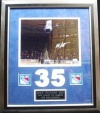 Mike Richter Signed Photograph - 8 x 10 #35 Cutout & Nameplate Steiner Cert - Autographed NHL Photos