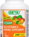 Deva Vegan Vitamins Daily Multivitamin Iron Free, 90 Tablets (Pack of 2)