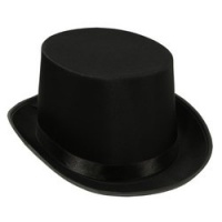 Satin Sleek Top Hat (black) Party Accessory (1 count) Satin Sleek Top Hat (black) Party Accessory (1 count)