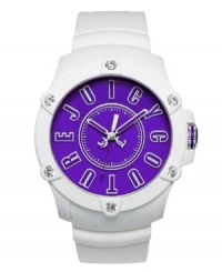 A playful watch from Juicy Couture's Surfside collection that turns heads with a vibrant purple dial. A playful watch from Juicy Couture's Surfside collection that turns heads with a vibrant purple dial.