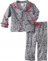 ABSORBA Baby-girls Infant Two Piece Pajama Set, Black/White, 24 Months