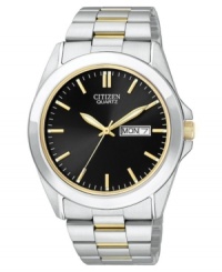 Effortlessly exude a polished presence with this handsome watch by Citizen. Effortlessly exude a polished presence with this handsome watch by Citizen.