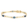 Studio 925 Michelle Montana Sapphire CZ 18k Yellow Gold Vermeil Sterling Silver Bracelet