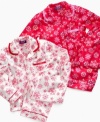 Put her in the spirit of the season with one of these sweet flannel pajamas sets from So Jenni.