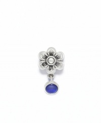 Celebrate September birthdays with this sterling silver flower bead dangling a blue sapphire accent. Donatella is a playful collection of charm bracelets and necklaces that can be personalized to suit your style! Available exclusively at Macy's. Celebrate September birthdays with this sterling silver flower bead dangling a blue sapphire accent. Donatella is a playful collection of charm bracelets and necklaces that can be personalized to suit your style! Available exclusively at Macy's.