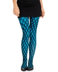 For the love of layers. Get your fashion groove on with these bold-toned, net tights from HUE that add a playful vibe to whatever you're wearing. For the love of layers. Get your fashion groove on with these bold-toned, net tights from HUE that add a playful vibe to whatever you're wearing.