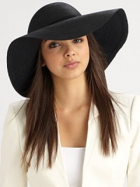 A simply chic design with a wide, floppy brim and a corded band. 90% toyo paper/10% cottonCorded band with knot detailBrim, about 4Hand washMade in USA of imported fabrics A simply chic design with a wide, floppy brim and a corded band. 90% toyo paper/10% cottonCorded band with knot detailBrim, about 4Hand washMade in USA of imported fabrics