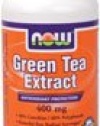 Now Foods Green Tea Extract 400 mg, 100 Gelatin Capsules (60% Polyphenols, 40% Catechins, 16mg Caffeine)