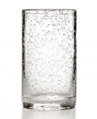 Simply stylish, this Iris highball glass makes a splash in any setting with tiny bubbles trapped in dishwasher-safe glass. From Artland. Simply stylish, this Iris highball glass makes a splash in any setting with tiny bubbles trapped in dishwasher-safe glass. From Artland.