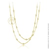 Studio 925: Long CZ Bezel 18K Yellow Gold Vermeil Sterling Silver Necklace