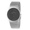 Skagen Men's 233XLSBPL Steel Platinum-Plated Case, Black Dial Watch