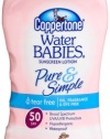 Coppertone Waterbabies Sunscreen Lotion Pure & Simple, SPF 50, 8-Ounce Bottles (Pack of 2)