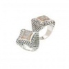 925 Silver & Diamond Contemporary-Style Ring with 18k Gold Accents (0.26ctw)- Sizes 6-8