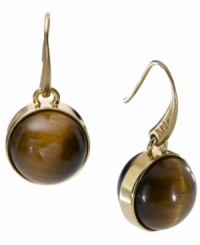 Shift into neutrals! Polished tiger's eye blends perfectly with any look in Michael Kors subtly-stunning drop earrings. Crafted in gold tone mixed metal. Approximate drop width: 1/2 inch. Approximate drop length: 3/4 inch. Shift into neutrals! Polished tiger's eye blends perfectly with any look in Michael Kors subtly-stunning drop earrings. Crafted in gold tone mixed metal. Approximate drop width: 1/2 inch. Approximate drop length: 3/4 inch.