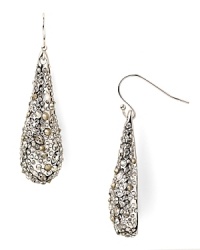 Make a shapely statement with this this pair of delicate teardrop earrings from Alexis Bittar. Dripping with Swarovski crystals, this pair jazzes it up after-hours. Make a shapely statement with this this pair of delicate teardrop earrings from Alexis Bittar. Dripping with Swarovski crystals, this pair jazzes it up after-hours.