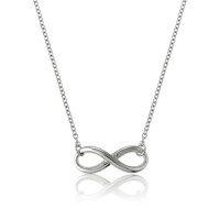 Sterling Silver 16 + 2 Extension Infinity Figure 8 Necklace Sterling Silver 16 + 2 Extension Infinity Figure 8 Necklace