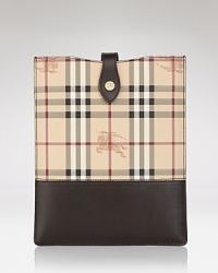 Upgrade your technology with this iPad sleeve from Burberry, punctuated by the brand's signature checked pattern. Upgrade your technology with this iPad sleeve from Burberry, punctuated by the brand's signature checked pattern.