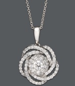 Tie up your look in elegant sparkle. Wrapped in Love™ pendant features an exquisite knot design covered in round-cut diamonds (1 ct. t.w.). Setting and chain crafted in 14k white gold. Approximate length: 18 inches. Approximate drop: 1/2 inch. Tie up your look in elegant sparkle. Wrapped in Love™ pendant features an exquisite knot design covered in round-cut diamonds (1 ct. t.w.). Setting and chain crafted in 14k white gold. Approximate length: 18 inches. Approximate drop: 1/2 inch.