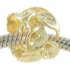 Cala Lily 18K Gold on 925 Sterling Silver Bead fits European Charm Bracelet