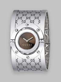 From the Twirl collection. In stainless steel with a sun-brushed dial and a signature bangle band. Ronda quartz 751 movement Water-resistant to 3ATM 23.5mm steel-polished case Unscratchable sapphire crystal Jewelry clasp Made in Switzerland From the Twirl collection. In stainless steel with a sun-brushed dial and a signature bangle band. Ronda quartz 751 movement Water-resistant to 3ATM 23.5mm steel-polished case Unscratchable sapphire crystal Jewelry clasp Made in Switzerland