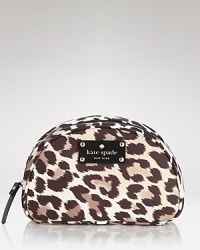Get spotted with this printed beauty bag from kate spade new york. Crafted of durable nylon and perfectly sized for your cosmetics, it's practically wild. Get spotted with this printed beauty bag from kate spade new york. Crafted of durable nylon and perfectly sized for your cosmetics, it's practically wild.