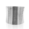 Stainless Steel High Polished Textured Wide Nature Cuff Bangle