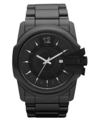 Become the bad guy in this blacked out, edgy watch from Diesel. Become the bad guy in this blacked out, edgy watch from Diesel.