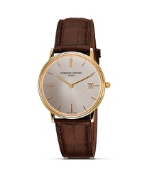 The Slim Line Collection is a series of ultra-flat watches, which are based on quartz movements with a thickness of just 1.90 mm. Dials are plain or finished with a guilloché pattern produced by a complex engraving procedure. Precision tooling, with tolerances as low as 1/1000 of a millimeter, have been developed for each pattern and dial design. The Slim Line Collection is a series of ultra-flat watches, which are based on quartz movements with a thickness of just 1.90 mm. Dials are plain or finished with a guilloché pattern produced by a complex engraving procedure. Precision tooling, with tolerances as low as 1/1000 of a millimeter, have been developed for each pattern and dial design.