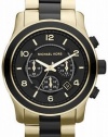 Michael Kors Runway Chronograph Black Dial Gold-Tone Mens Watch MK8265