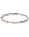Give you jewel box and on-trend touch with this silver-plated bangle from Melinda Maria. Boasting delicate inset crystals, this bracelet adds sparkle to your style-setting stack.