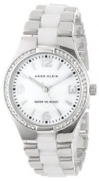 Anne Klein Women's 109119WTSV Swarovski Crystal-Accented Silver-Tone Ceramic Dress Watch Anne Klein Women's 109119WTSV Swarovski Crystal-Accented Silver-Tone Ceramic Dress Watch
