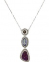 Judith Jack Moorea Sterling Silver, Quartz and Druzy Drop Pendant Necklace