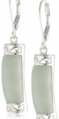Sterling Silver Jade Dangle Earrings Sterling Silver Jade Dangle Earrings