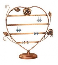 Copper Color Heart-Shaped with Roses Earring Holder / Earring Tree / Earring Oraganizer / Earring Stand / Earring Display Copper Color Heart-Shaped with Roses Earring Holder / Earring Tree / Earring Oraganizer / Earring Stand / Earring Display