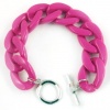 Charmed by Stacy Neon's The Word Chain Link Bracelet (Fuchsia)