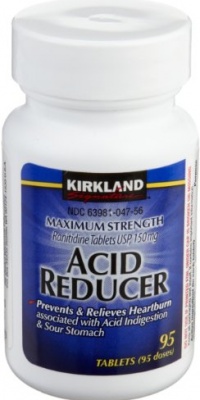 Kirkland Signature Maximum Strength Acid reducer Ranitidine tablets USP 150MG 95 Tablets 2-Count 190 Total tablets. Kirkland Signature Maximum Strength Acid reducer Ranitidine tablets USP 150MG 95 Tablets 2-Count 190 Total tablets.