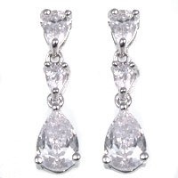 Studio 925 Windsor Cubic Zirconia Pear Drop Sterling Silver Earrings Studio 925 Windsor Cubic Zirconia Pear Drop Sterling Silver Earrings