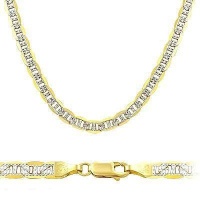 Solid 14k Two Tone Gold Gucci Mariner Chain Necklace 3.5mm 18 Solid 14k Two Tone Gold Gucci Mariner Chain Necklace 3.5mm 18