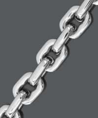 Sturdy style with nautical inspiration. Men's bracelet features an anchor link chain set in stainless steel. Approximate length: 8-1/2 inches. Sturdy style with nautical inspiration. Men's bracelet features an anchor link chain set in stainless steel. Approximate length: 8-1/2 inches.