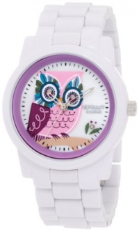 Sprout Women's ST/5034MPWT Diamond and Owl Dial White Corn Resin Bracelet Eco-Friendly Watch Sprout Women's ST/5034MPWT Diamond and Owl Dial White Corn Resin Bracelet Eco-Friendly Watch