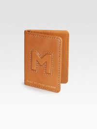 Stitch detail adds character to this slim design, in initial-embossed leather.One ID windowThree card slotsLeather3W x 4H x 2½DImported Stitch detail adds character to this slim design, in initial-embossed leather.One ID windowThree card slotsLeather3W x 4H x 2½DImported
