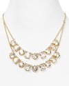 Double the glamour with this kate spade new york necklace! This extendable piece features two rows of clear sparkling stones for twice the wow factor.