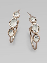 A beautiful design of clear, faceted quartz set in 18k gold and sterling silver with a warm 18k rose goldplating. Clear quartz18k gold and sterling silver with 18k rose goldplating Length, about 1½Post backImported A beautiful design of clear, faceted quartz set in 18k gold and sterling silver with a warm 18k rose goldplating. Clear quartz18k gold and sterling silver with 18k rose goldplating Length, about 1½Post backImported