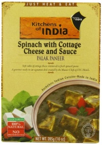 Kitchens Of India Ready To Eat Palak Paneer, Spinach With Cottage Cheese, 10-Ounce Boxes (Pack of 6)