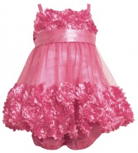 Size-3/6M, Fuchsia, BNJ-7780R 2-Piece Fluter-Die-Cut Flower Border Mesh Bubble Dress,R07780 Bonnie Jean Baby-Newborn Size-3/6M, Fuchsia, BNJ-7780R 2-Piece Fluter-Die-Cut Flower Border Mesh Bubble Dress,R07780 Bonnie Jean Baby-Newborn