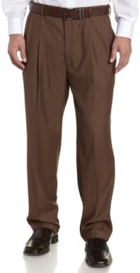Louis Raphael ROSSO Men's Poly Viscose Super 150S Luxe Twill Hidden Extension Pleated Dress Pant,Fawn,33x30 Louis Raphael ROSSO Men's Poly Viscose Super 150S Luxe Twill Hidden Extension Pleated Dress Pant,Fawn,33x30