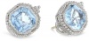 Judith Ripka Estate Estate Ascher Blue Topaz Stud Earrings